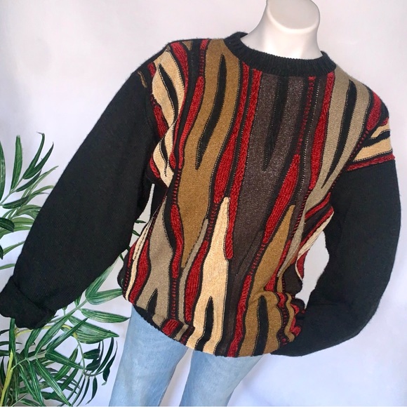 v i n t a g e :: Slouchy Coogi Style Textured Grandpa Knit Sweater - Picture 13 of 13